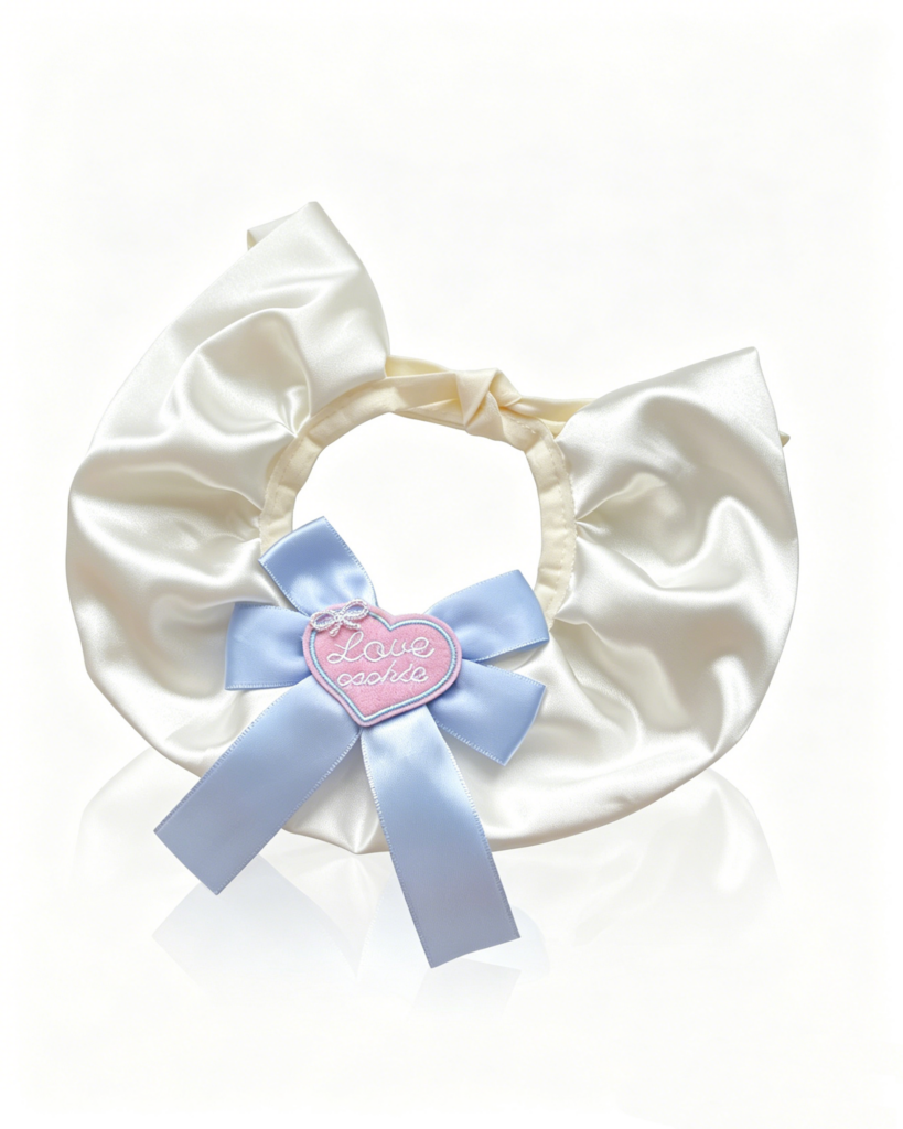 Heart Bow Pet Collar Bib
